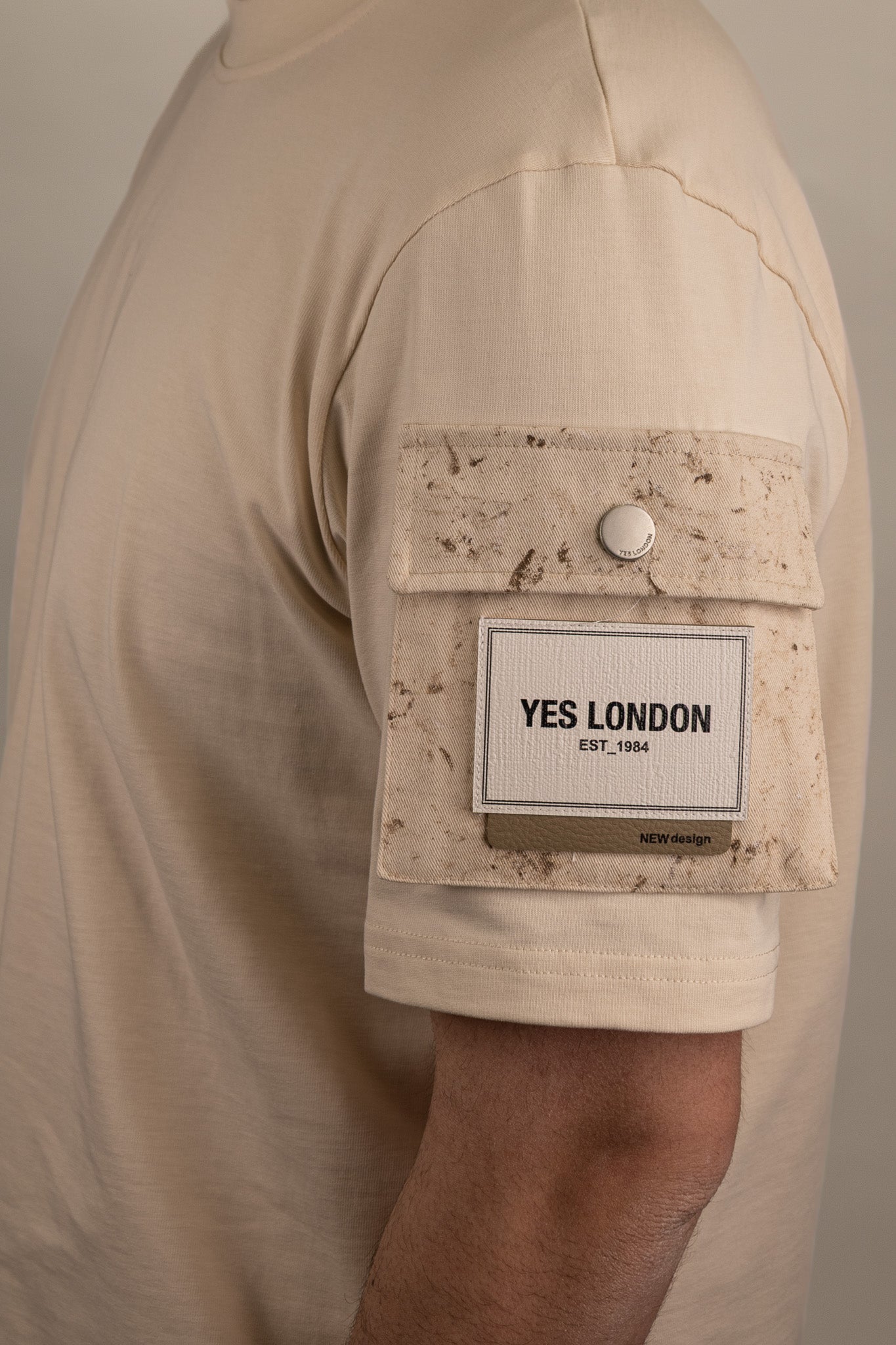 T-shirt Yes London Inserto Marmorizzato