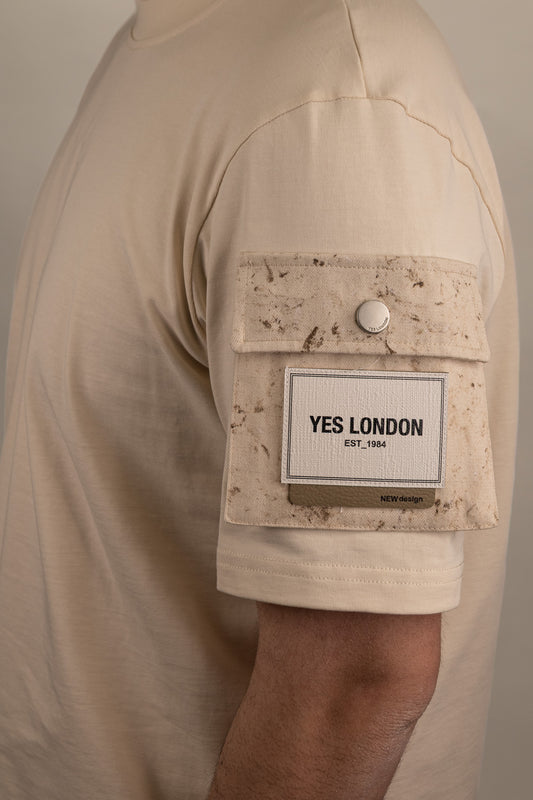 T-shirt Yes London Inserto Marmorizzato