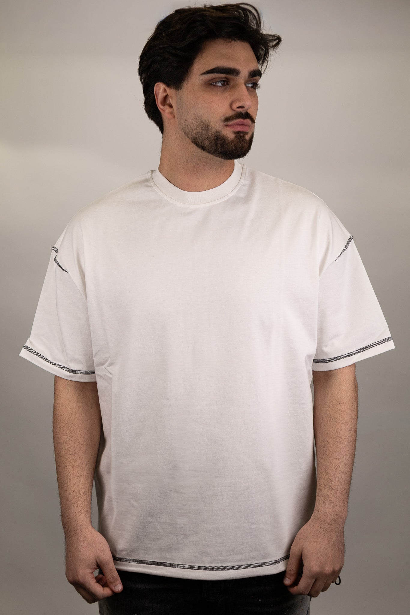 T-shirt Yes London Cuciture a Vista